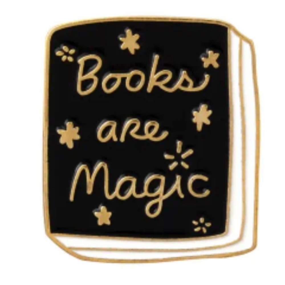 Books are Magic 1" x 0.9" Tack Pin